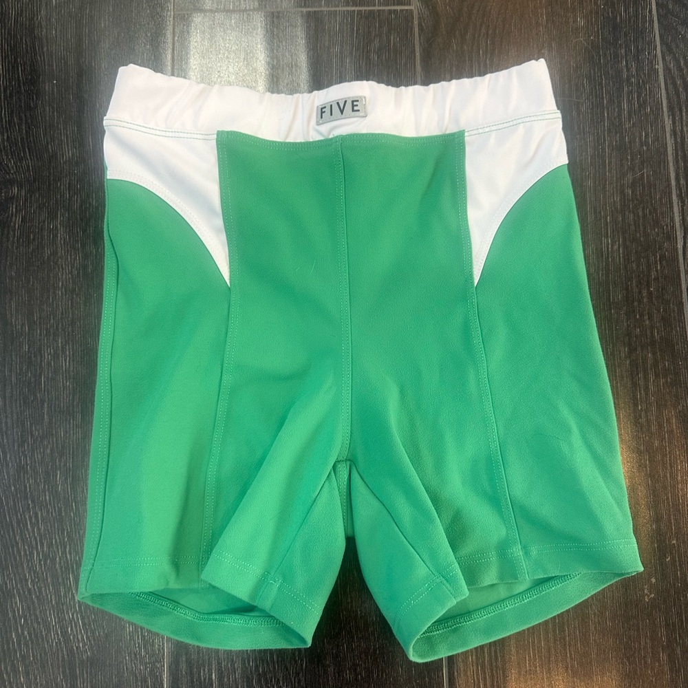 Five dancewear SA Green and White Athletic Shorts
